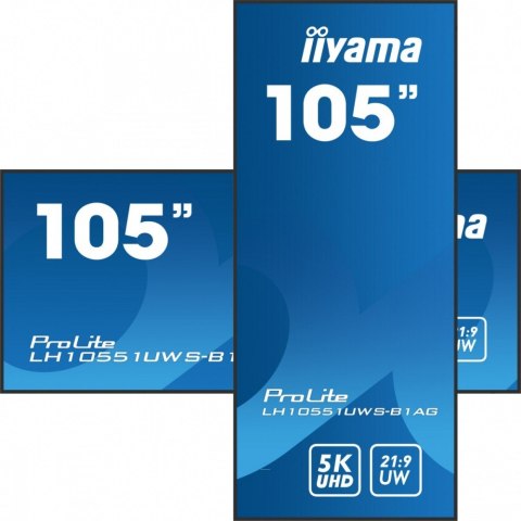 IIYAMA Monitor profesjonalny 104.7 cala LH10551UWS-B1AG 21:9,24/7,IPS,SLIM,USB-C, 2x10W, SLOT OPC,PION/POZIOM,DAISY CHAIN,4xUSB,HDMI,DP