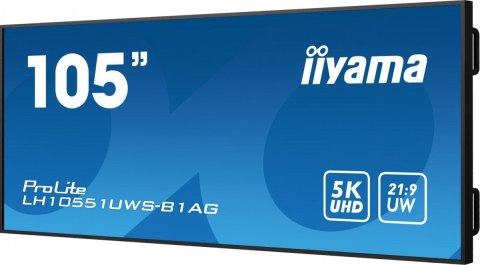 IIYAMA Monitor profesjonalny 104.7 cala LH10551UWS-B1AG 21:9,24/7,IPS,SLIM,USB-C, 2x10W, SLOT OPC,PION/POZIOM,DAISY CHAIN,4xUSB,HDMI,DP
