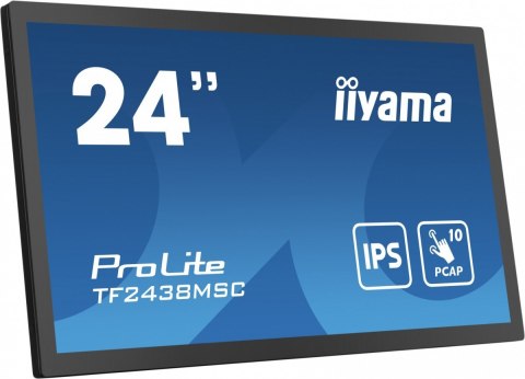 IIYAMA Monitor wielkoformatowy 23.8 cala TF2438MSC-B1 IPS,FHD,DP,HDMI,2x2W,2xUSB,600(cd/m2), 10pkt.7H,IP1X(Front),Pion/Poziom