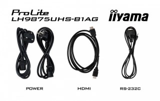 IIYAMA Monitor wielkoformatowy 97.5 cala ProLite LH9875UHS-B1AG 24/7,IPS,ANDROID.11,4K,OPS-PC-SLOT, 2x16W,DAISY.CHAIN,WiFi,500cd/m2