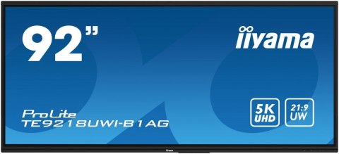 IIYAMA Monitor 92 cale TE9218UWI-B1AG, INFRARED,40pkt,VA,21:9,4xHDMI,DP, USB-C,RJ45,8/64GB