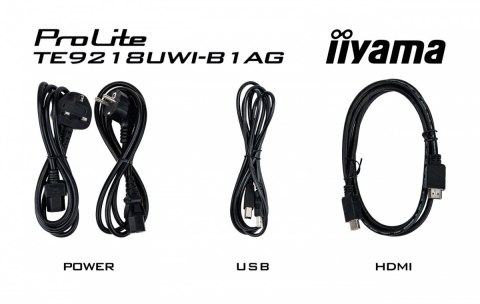 IIYAMA Monitor 92 cale TE9218UWI-B1AG, INFRARED,40pkt,VA,21:9,4xHDMI,DP, USB-C,RJ45,8/64GB