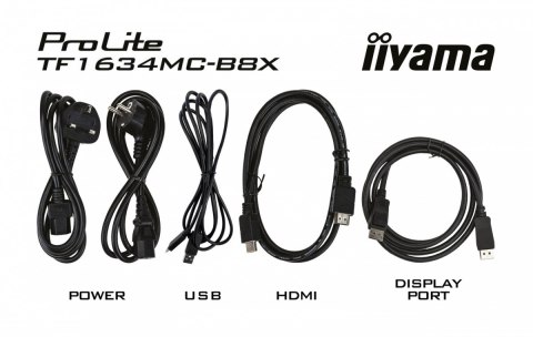 IIYAMA Monitor 15.6 cala TF1634MC-B8X IPS,poj.10pkt.450cd,IP65,7H,HDMI,DP IIYAMA Monitor 15.6 cala TF1634MC-B8X IPS,poj.10pkt.450cd,IP65,7H,HDMI,DP