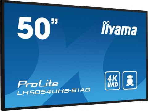 IIYAMA Monitor 50 cali LH5054UHS-B1AG 24/7, VA, ANDROID.11, 4K, SDM, 2x10W