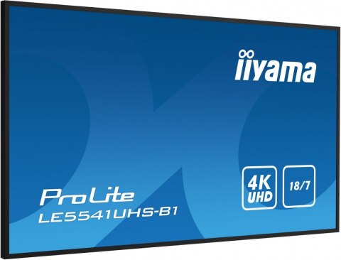 IIYAMA Monitor 55 cali LE5541UHS-B1 IPS,4K,18/7,LAN,USB,HDMI