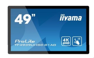 IIYAMA Monitor wielkoformatowy 49 cali TF4939UHSC-B1AG,IPS,24/7,4K,IP54,500cd,7H,POJ.15p,LAN