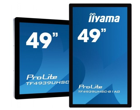 IIYAMA Monitor wielkoformatowy 49 cali TF4939UHSC-B1AG,IPS,24/7,4K,IP54,500cd,7H,POJ.15p,LAN IIYAMA Monitor wielkoformatowy 49 cali TF4939UHSC-B1AG,IPS,24/7,4K,IP54,500cd,7H,POJ.15p,LAN