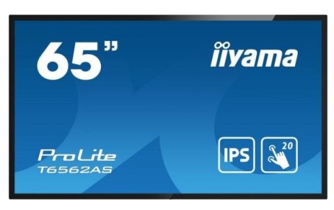 IIYAMA Monitor wielkoformatowy 65 cali T6562AS-B1 POJ.20PKT.24/7,IPS,500cd,ANDROID8.0 IIYAMA Monitor wielkoformatowy 65 cali T6562AS-B1 POJ.20PKT.24/7,IPS,500cd,ANDROID8.0