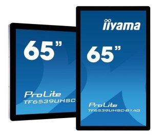 IIYAMA Monitor wielkoformatowy 65 cali TF6539UHSC-B1AG IPS,24/7,4K,IP54,500cd,7H,POJ.50p,LAN