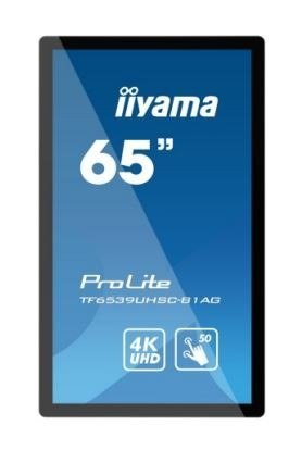 IIYAMA Monitor wielkoformatowy 65 cali TF6539UHSC-B1AG IPS,24/7,4K,IP54,500cd,7H,POJ.50p,LAN IIYAMA Monitor wielkoformatowy 65 cali TF6539UHSC-B1AG IPS,24/7,4K,IP54,500cd,7H,POJ.50p,LAN