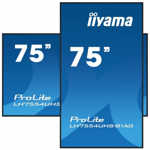 IIYAMA Monitor wielkoformatowy 75 cala LH7554UHS-B1AG 24/7,IPS,ANDROID.11,4K,SDM,2x10W