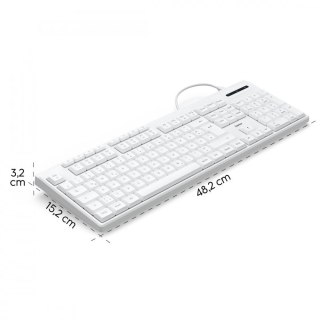Hama Klawiatura CK-200 przewodowa Biała