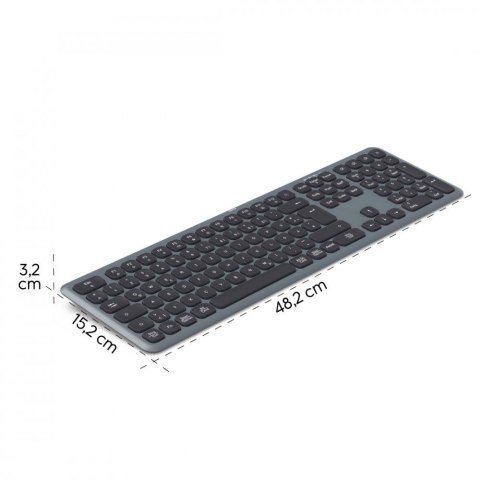 Hama Klawiatura WK-550 multi device Czarno-szara Hama Klawiatura WK-550 multi device Czarno-szara