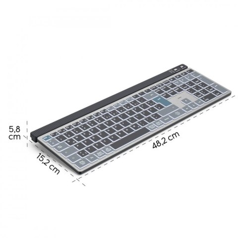 Hama Klawiatura WK-750 multi device Czarna
