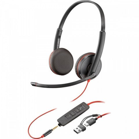 POLY Zestaw słuchawkowy Blackwire 3225 USB-C + USB-C/A (Bulk) 8X229A6 POLY Zestaw słuchawkowy Blackwire 3225 USB-C + USB-C/A (Bulk) 8X229A6