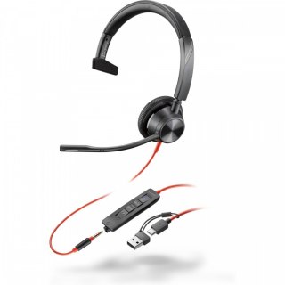 POLY Zestaw słuchawkowy Blackwire 3315 -M USB-C +USB-C/A 8X218AA