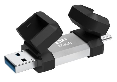 Silicon Power Pendrive C51 256GB USB-A USB-C 200 MB/s Srebrny Silicon Power Pendrive C51 256GB USB-A USB-C 200 MB/s Srebrny