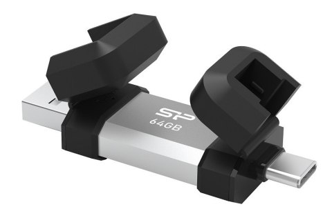Silicon Power Pendrive C51 64GB USB-A USB-C 120 MB/s Srebrny Silicon Power Pendrive C51 64GB USB-A USB-C 120 MB/s Srebrny