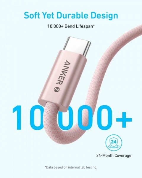 Anker Kabel Zolo USB-C do USB-C 240W oplot 0.9m biały