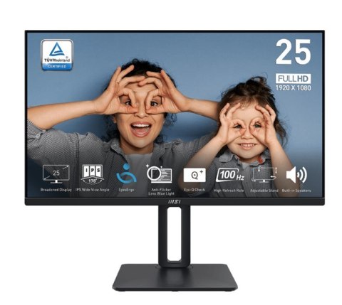 MSI Monitor PRO MP251P 24.5 cala/LED/FHD/Flat/100Hz/Czarny