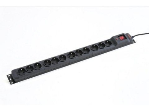Armac Listwa przeciwprzepięciowa M12/16A Rack 19'' 2.5m czarna (12 gniazd) do montażu pionowego Armac Listwa przeciwprzepięciowa M12/16A Rack 19'' 2.5m czarna (12 gniazd) do montażu pionowego