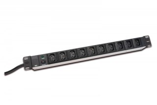 Digitus Listwa zasilająca PDU 19 cali RACK 10xC13, 2m 1xC14, 10A aluminiowa