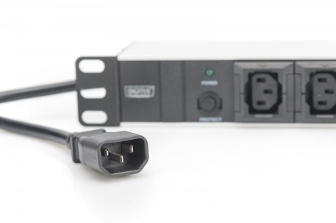 Digitus Listwa zasilająca PDU 19 cali RACK 10xC13, 2m 1xC14, 10A aluminiowa Digitus Listwa zasilająca PDU 19 cali RACK 10xC13, 2m 1xC14, 10A aluminiowa