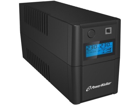 PowerWalker UPS LINE-INTERACTIVE 650VA 2X 230V PL OUT, RJ11 IN/OUT, USB, LCD PowerWalker UPS LINE-INTERACTIVE 650VA 2X 230V PL OUT, RJ11 IN/OUT, USB, LCD