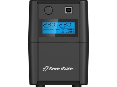 PowerWalker UPS LINE-INTERACTIVE 650VA 2X SCHUKO, RJ11 IN/OUT, USB, LCD PowerWalker UPS LINE-INTERACTIVE 650VA 2X SCHUKO, RJ11 IN/OUT, USB, LCD