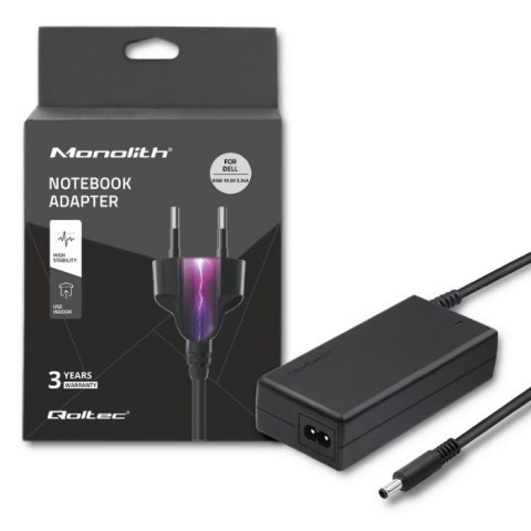 Qoltec Zasilacz do Dell 65W | 19.5V | 3.34A | 4.5*3.0+pin Qoltec Zasilacz do Dell 65W | 19.5V | 3.34A | 4.5*3.0+pin