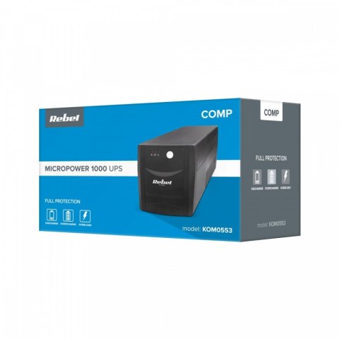 Rebel UPS model Micropower 1000 ( offline, 1000VA / 600W, 230 V , 50Hz ) Rebel UPS model Micropower 1000 ( offline, 1000VA / 600W, 230 V , 50Hz )