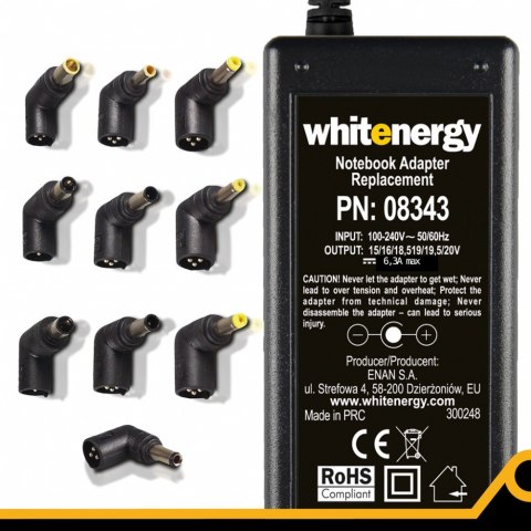 Whitenergy WE Uniwersalny Sieciowy Zasilacz Automatyczny do Notebooka 90W Whitenergy WE Uniwersalny Sieciowy Zasilacz Automatyczny do Notebooka 90W