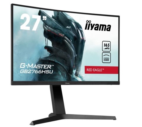 IIYAMA Monitor 27 cali GB2766HSU-B1 VA,165HZ,1500R,1MS,DP,HDMIx2,USB,FreeSyn IIYAMA Monitor 27 cali GB2766HSU-B1 VA,165HZ,1500R,1MS,DP,HDMIx2,USB,FreeSyn