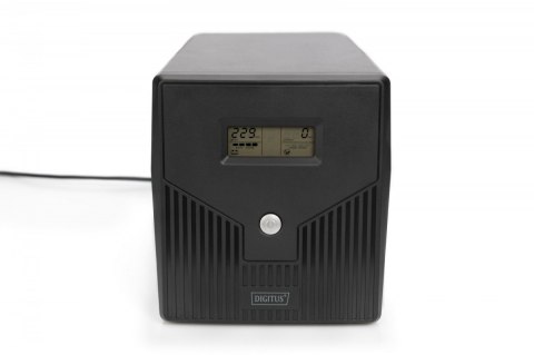 Digitus Zasilacz awaryjny UPS Line-Ineractive LCD, 2000VA/1200W, 2x12V/9Ah, AVR, 4xSCHUKO, USB, RS232, RJ45
