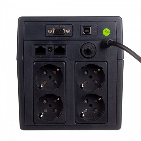 Digitus Zasilacz awaryjny UPS Line-Ineractive LED, 1000VA/600W, 2x12V/7Ah, AVR, 4xSCHUKO, USB, RS232, RJ45 Digitus Zasilacz awaryjny UPS Line-Ineractive LED, 1000VA/600W, 2x12V/7Ah, AVR, 4xSCHUKO, USB, RS232, RJ45