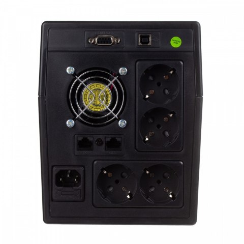 Digitus Zasilacz awaryjny UPS Line-Ineractive LED, 1500VA/900W, 2x12V/9Ah, AVR, 4xSCHUKO, USB, RS232, RJ45 Digitus Zasilacz awaryjny UPS Line-Ineractive LED, 1500VA/900W, 2x12V/9Ah, AVR, 4xSCHUKO, USB, RS232, RJ45
