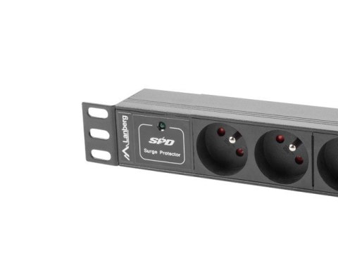 Lanberg Listwa zasilająca Rack PDU 10 cali 1U 3x PL 2m 16A 230V PL czarna Lanberg Listwa zasilająca Rack PDU 10 cali 1U 3x PL 2m 16A 230V PL czarna