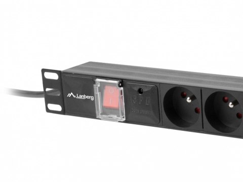 Lanberg Listwa zasilająca Rack PDU 19" 1U 10A 7X 230V PL 2m czarna C14 Lanberg Listwa zasilająca Rack PDU 19" 1U 10A 7X 230V PL 2m czarna C14