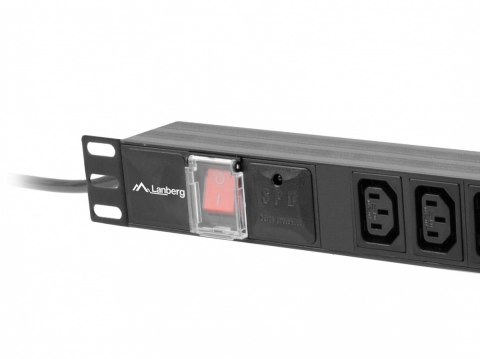 Lanberg Listwa zasilająca Rack PDU 19 cali 1U 10A 10X IEC C13 2m C14 czarna Lanberg Listwa zasilająca Rack PDU 19 cali 1U 10A 10X IEC C13 2m C14 czarna