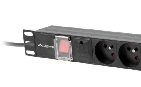 Lanberg Listwa zasilająca Rack PDU 1U 16A 4X 230V PL 4X IEC C13 2m czarna Lanberg Listwa zasilająca Rack PDU 1U 16A 4X 230V PL 4X IEC C13 2m czarna
