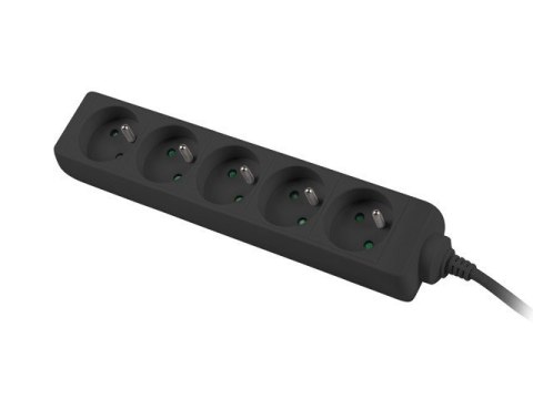 Lanberg Listwa zasilająca do UPS 1 m czarna 5XPL Lanberg Listwa zasilająca do UPS 1 m czarna 5XPL