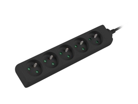 Lanberg Listwa zasilająca do UPS 1 m czarna 5XPL Lanberg Listwa zasilająca do UPS 1 m czarna 5XPL