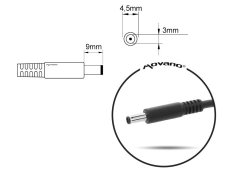 Mitsu Ładowarka/zasilacz 19.5v 3.34a (4.5x3.0 pin) - Dell 65W Mitsu Ładowarka/zasilacz 19.5v 3.34a (4.5x3.0 pin) - Dell 65W