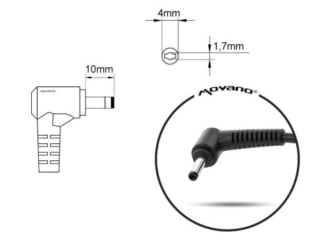 Mitsu Ładowarka/zasilacz 19.5v 4.62a (4.0x1.7) - dell 90W Mitsu Ładowarka/zasilacz 19.5v 4.62a (4.0x1.7) - dell 90W