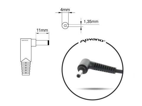 Mitsu Ładowarka/zasilacz 19v 2.37a (4.0x1.35) - asus 45W Mitsu Ładowarka/zasilacz 19v 2.37a (4.0x1.35) - asus 45W