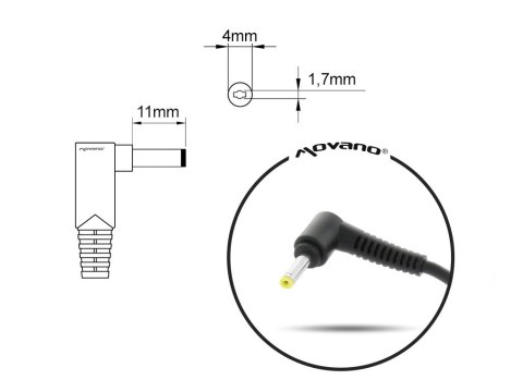 Mitsu Ładowarka/zasilacz 20v 2.25a (4.0x1.7) - lenovo 45W Mitsu Ładowarka/zasilacz 20v 2.25a (4.0x1.7) - lenovo 45W