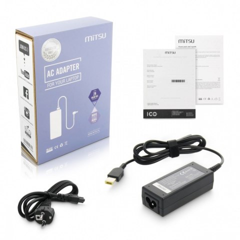 Mitsu Ładowarka/zasilacz 20v 2.25a (prostokątny 11.0x4.5 pin - Yoga) - lenovo 45W Mitsu Ładowarka/zasilacz 20v 2.25a (prostokątny 11.0x4.5 pin - Yoga) - lenovo 45W