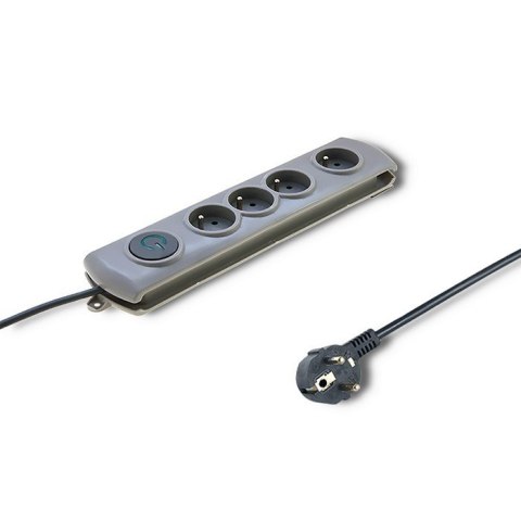 Qoltec Listwa antyprzepięciowa | Quick Switch | 4 gniazda | 2,5m | szara Qoltec Listwa antyprzepięciowa | Quick Switch | 4 gniazda | 2,5m | szara