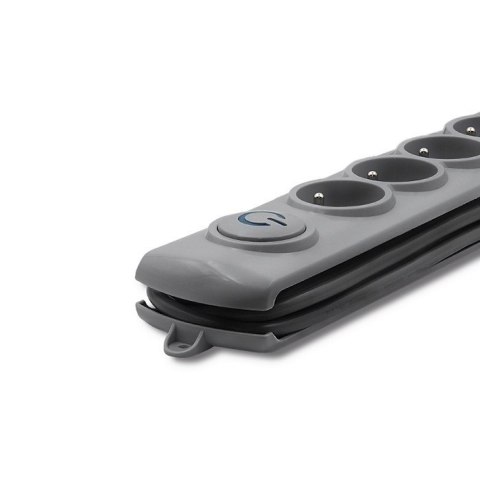 Qoltec Listwa antyprzepięciowa Quick Switch, 6 gniazd, 3m, szara Qoltec Listwa antyprzepięciowa Quick Switch, 6 gniazd, 3m, szara