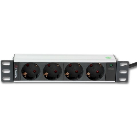 Techly Listwa zasilająca Rack 10 1U 250V/16A 4xSchuko, 1,8m Techly Listwa zasilająca Rack 10 1U 250V/16A 4xSchuko, 1,8m